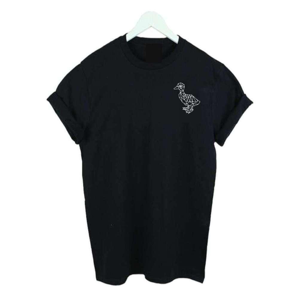 Duck Geometric Retro Cartoon Unisex Graphic T-Shirt